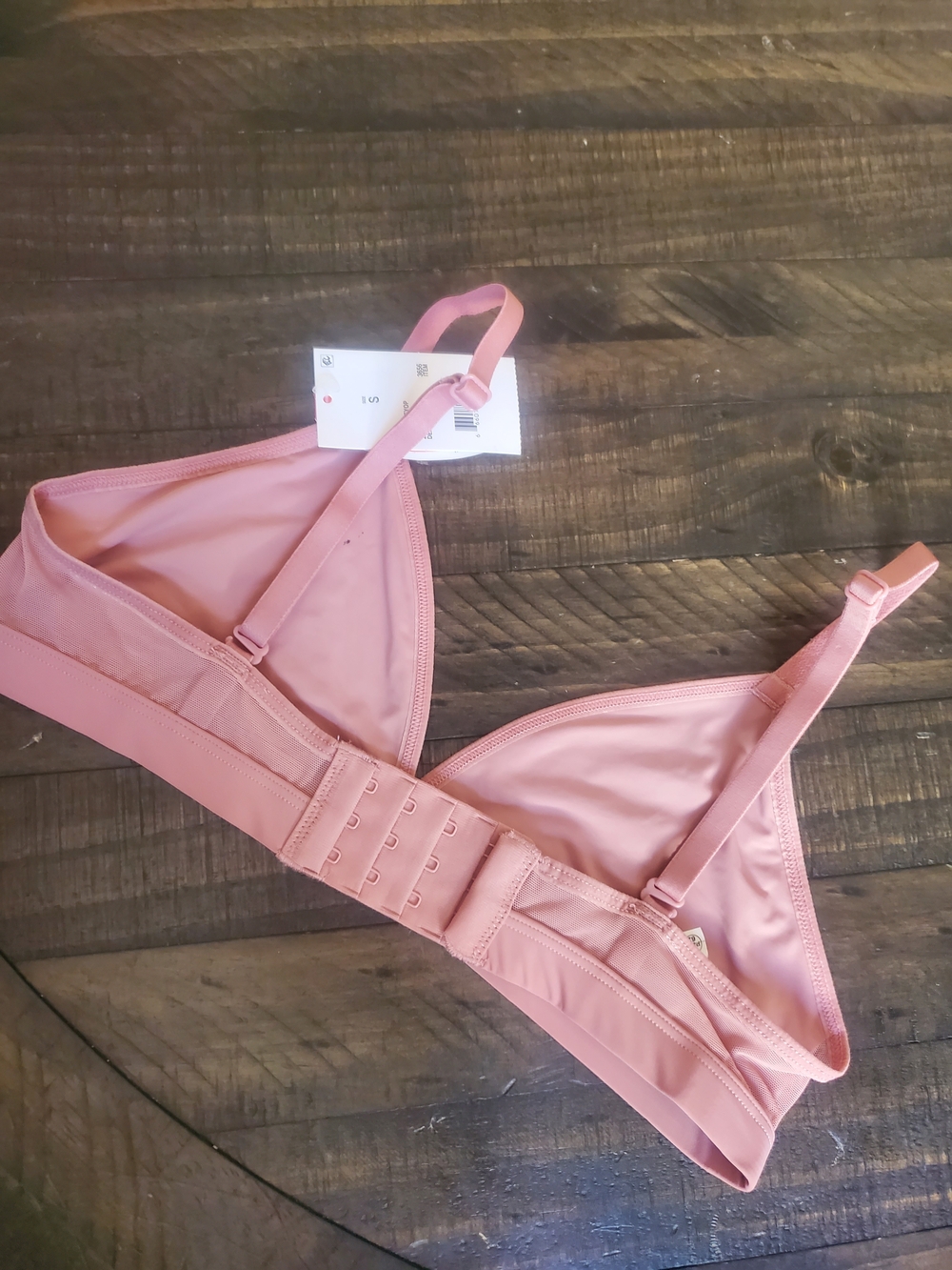 Soft Triangle Bralette in Dusty Pink - Picture 2 of 3